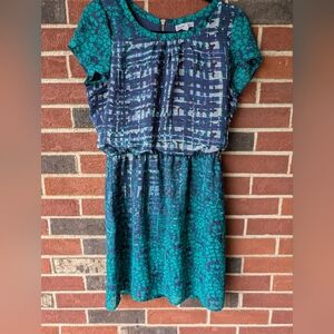 Speechless Teal and Navy Midi Dress